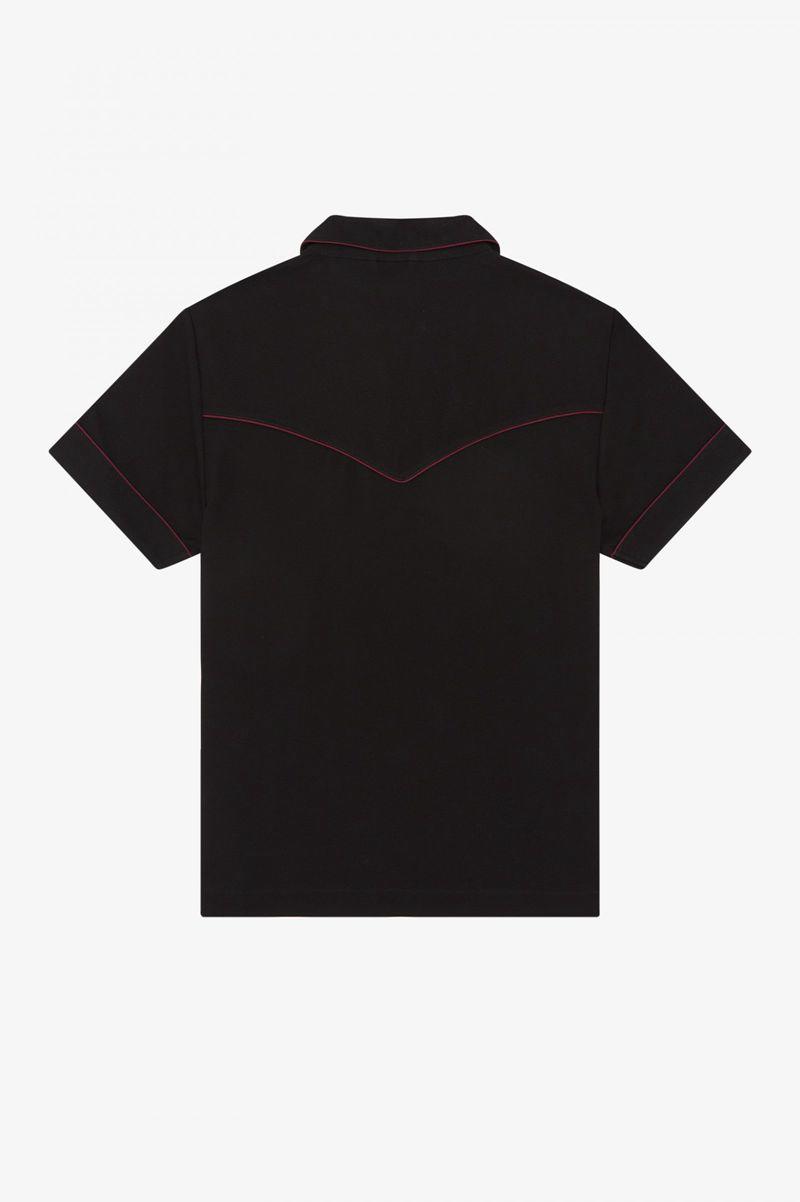 Black Fred Perry SM3033 Men's Shirts | PH 1532KORI